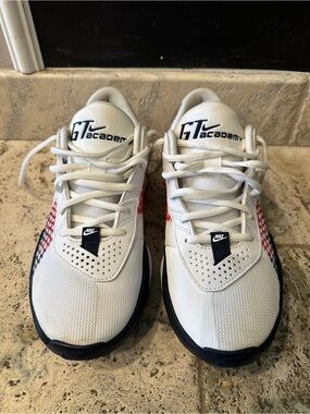 Nike GT CUT ACADEMY EXCELLENT read description White Sneakers with Navy and Red